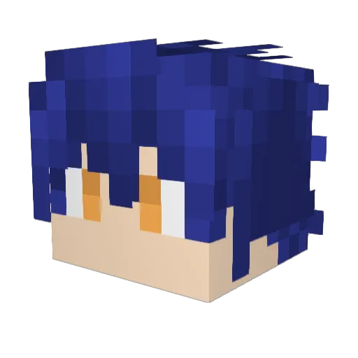 _Pintoo Minecraft avatar head, 3D render
