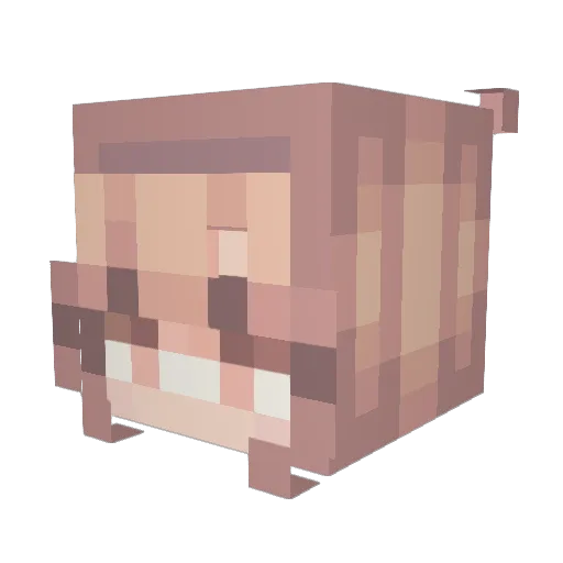 _PiperTheViper_ Minecraft avatar head, 3D render