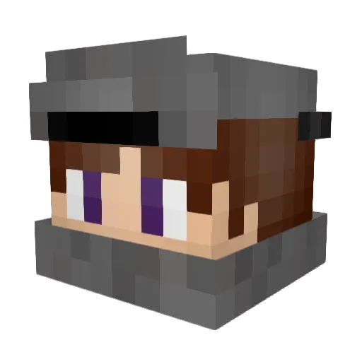 _PixelLegend Minecraft avatar head, 3D render