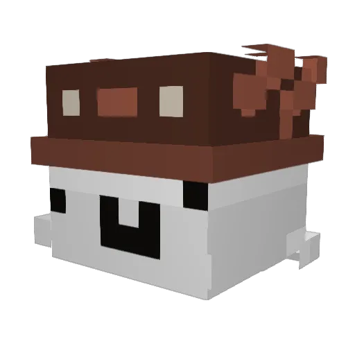 _Pixzy Minecraft avatar head, 3D render