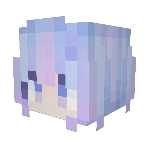 _Po_Chen Minecraft avatar head, 3D render