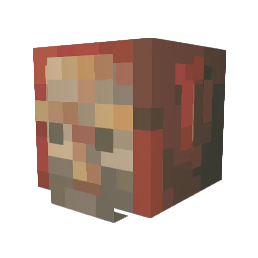 _Pogg Minecraft avatar head, 3D render