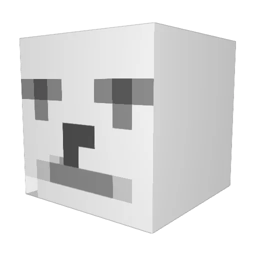 _Poker_Face_ Minecraft avatar head, 3D render