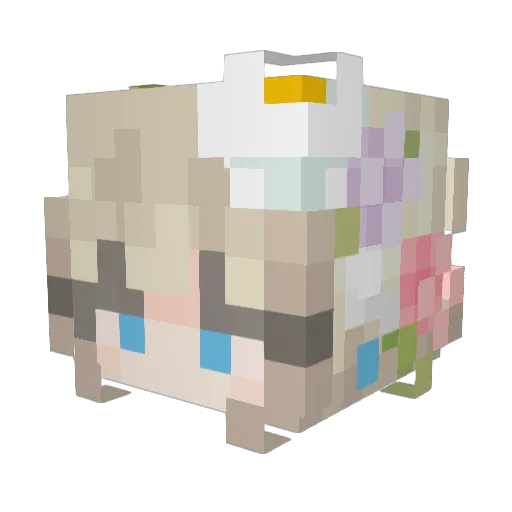 _Pokim0n_ Minecraft avatar head, 3D render