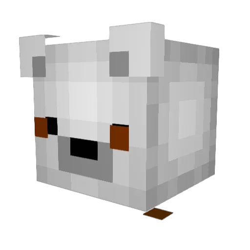 _PolarExpress_ Minecraft avatar head, 3D render