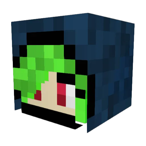 _Poli Minecraft avatar head, 3D render