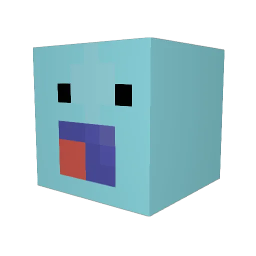 _Pollux Minecraft avatar head, 3D render