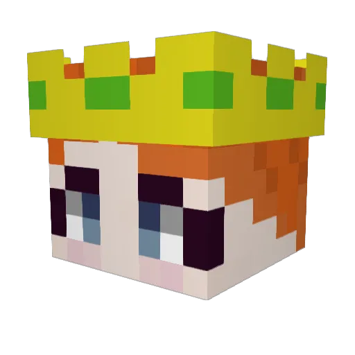 _Pomme__ Minecraft avatar head, 3D render