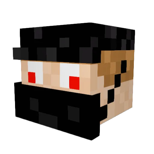 _PonZaPRO_ Minecraft avatar head, 3D render