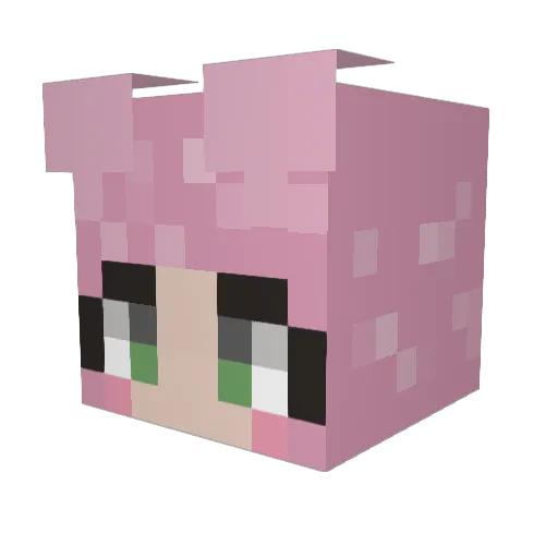 _Pop Minecraft avatar head, 3D render