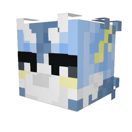 _Porgie_ Minecraft avatar head, 3D render