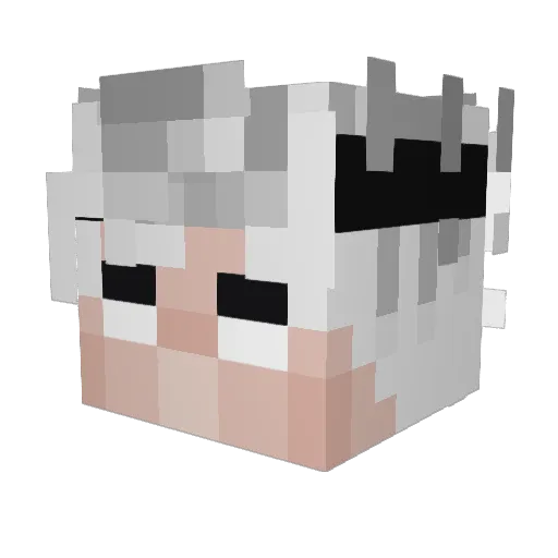 _Porthos Minecraft avatar head, 3D render