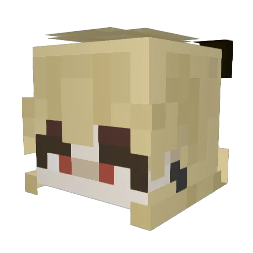 _PowerFull_MC Minecraft avatar head, 3D render