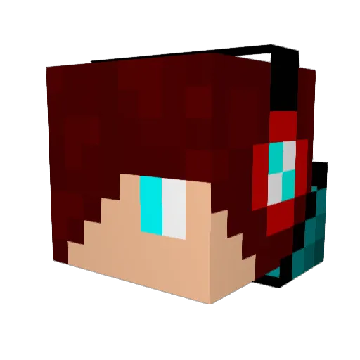 _PrimO_ Minecraft avatar head, 3D render