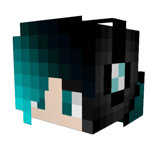 _ProHax_ Minecraft avatar head, 3D render