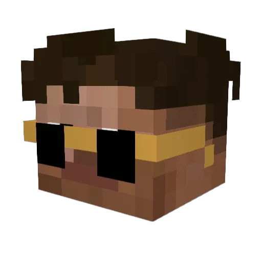 _Program Minecraft avatar head, 3D render