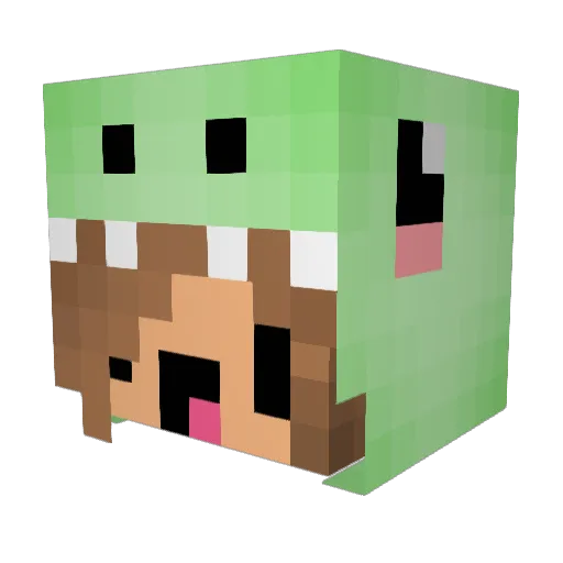_ProstoNameYT_ Minecraft avatar head, 3D render