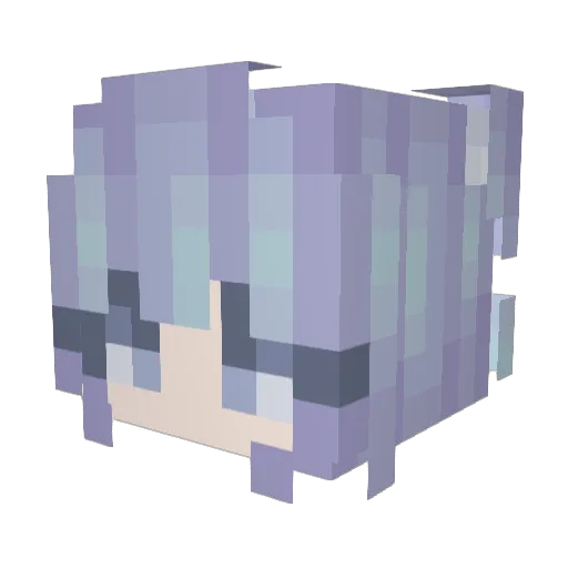 _Prunelle Minecraft avatar head, 3D render