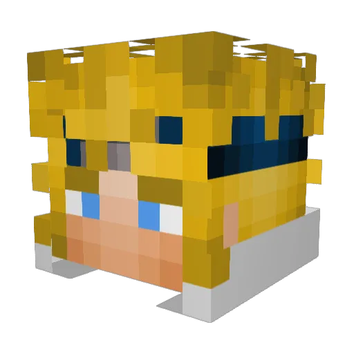 _Psalm_ Minecraft avatar head, 3D render