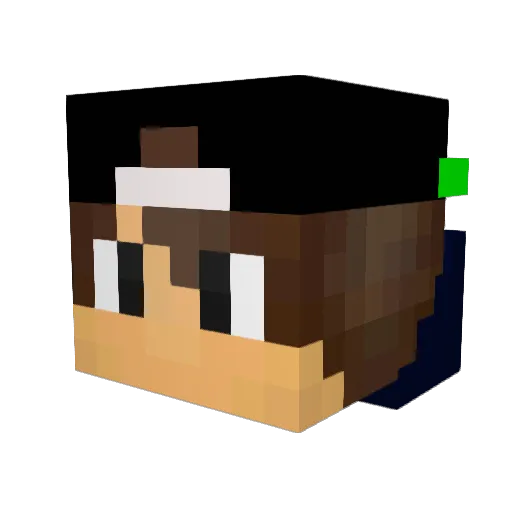 _Psych069_ Minecraft avatar head, 3D render