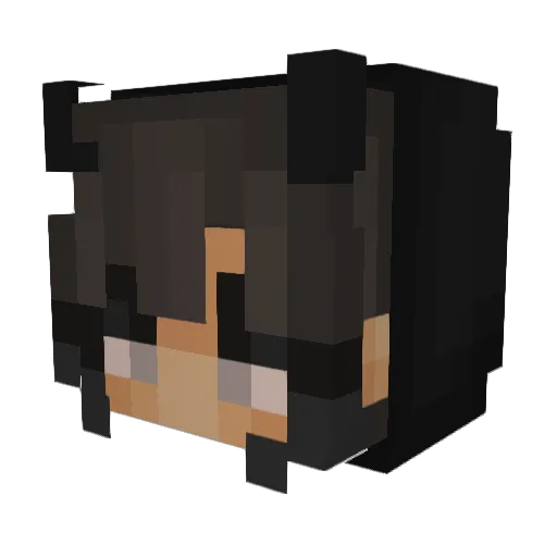 _Punkstar Minecraft avatar head, 3D render