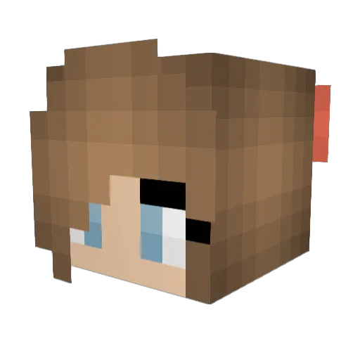 _Purplecow529 Minecraft avatar head, 3D render