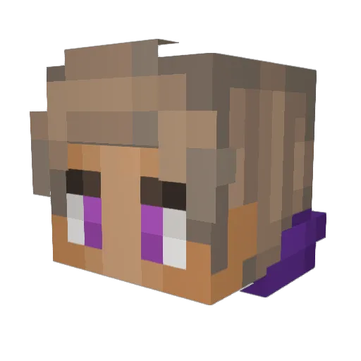 _Purpled__ Minecraft avatar head, 3D render