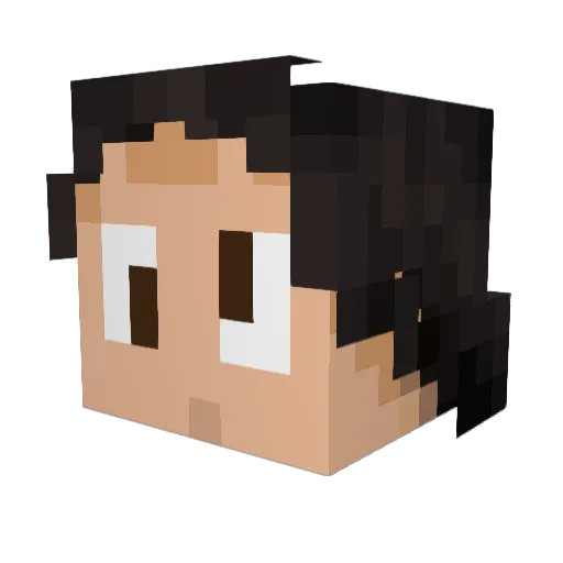 _Pyk Minecraft avatar head, 3D render