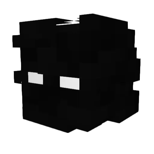 _Pyrism_ Minecraft avatar head, 3D render
