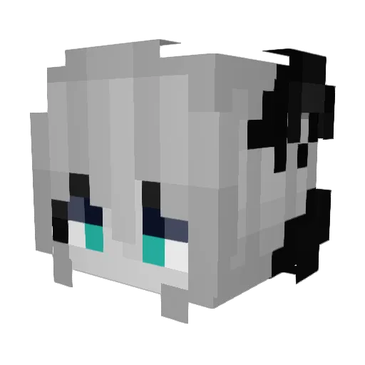 _Pysio_ Minecraft avatar head, 3D render