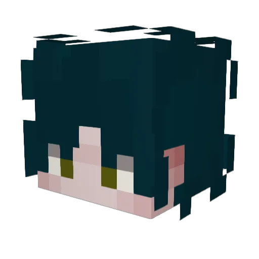 _Q69_ Minecraft avatar head, 3D render