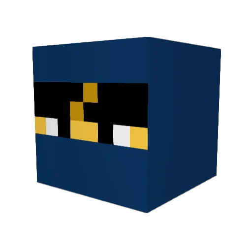 _QIWA Minecraft avatar head, 3D render