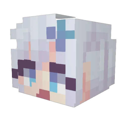 _QR__ Minecraft avatar head, 3D render