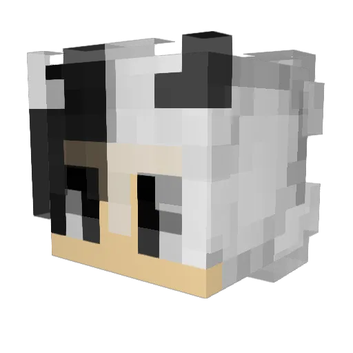 _QUEGER_ Minecraft avatar head, 3D render
