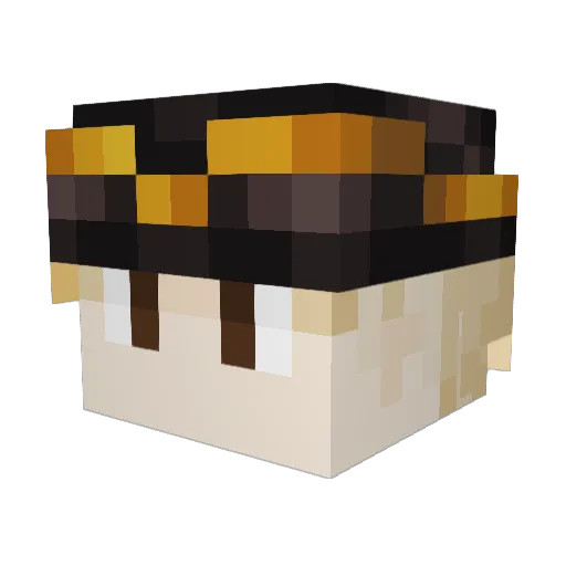 _QeZ_ Minecraft avatar head, 3D render