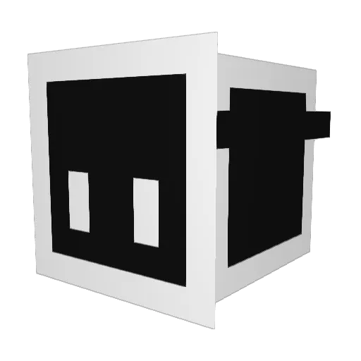 _QiHe Minecraft avatar head, 3D render