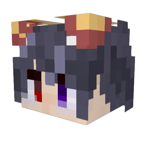 _QiM_ Minecraft avatar head, 3D render