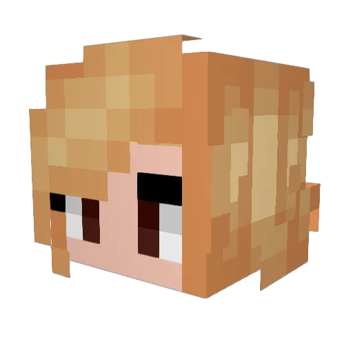 _Qi_Yi_ Minecraft avatar head, 3D render