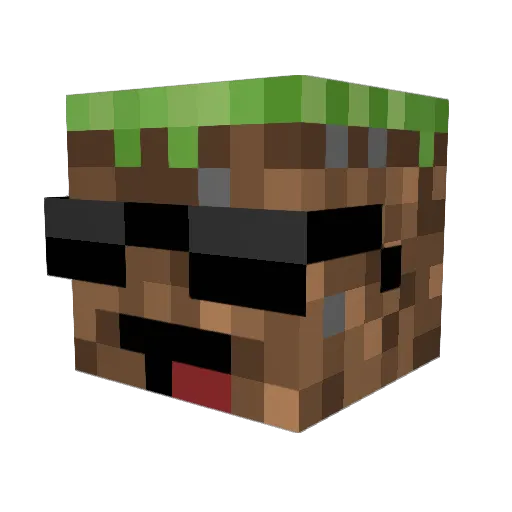 _Qsenf Minecraft avatar head, 3D render