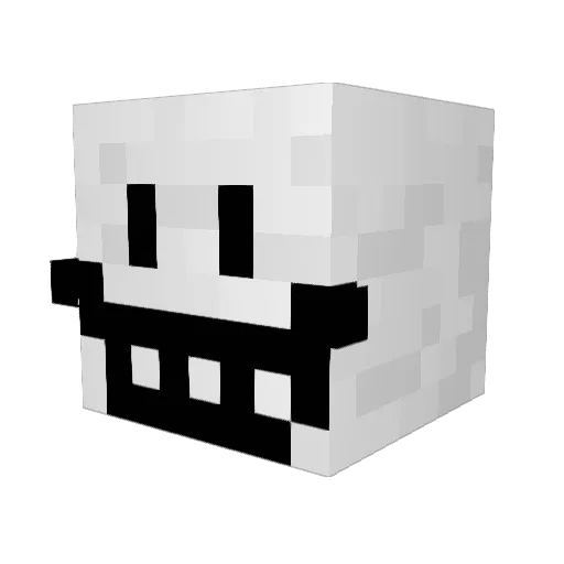 _QtH Minecraft avatar head, 3D render