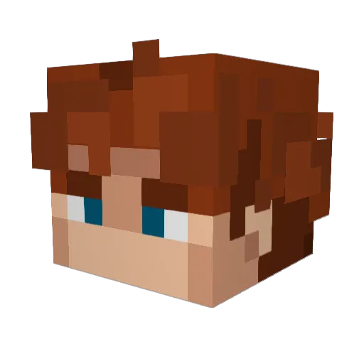 _Quaxy_ Minecraft avatar head, 3D render