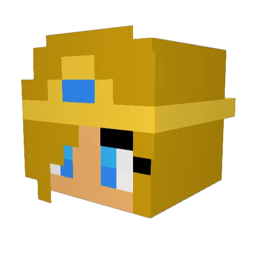 _QueenofShadows_ Minecraft avatar head, 3D render