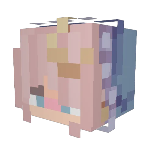 _QueenofStars Minecraft avatar head, 3D render