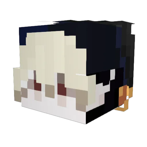 _Quinzo Minecraft avatar head, 3D render