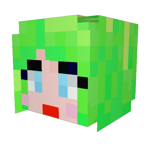_Quming_ Minecraft avatar head, 3D render