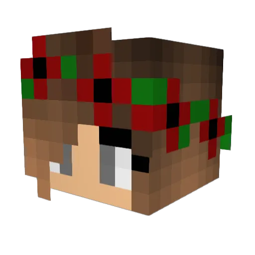 _Quro_ Minecraft avatar head, 3D render