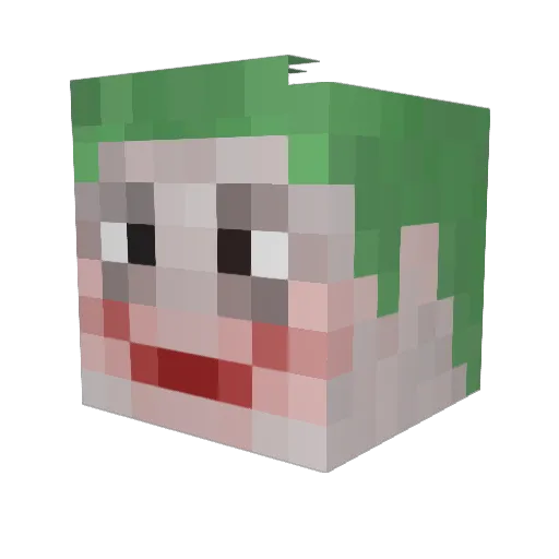 _Qusin_ Minecraft avatar head, 3D render