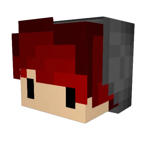 _Qwertyz_ Minecraft avatar head, 3D render
