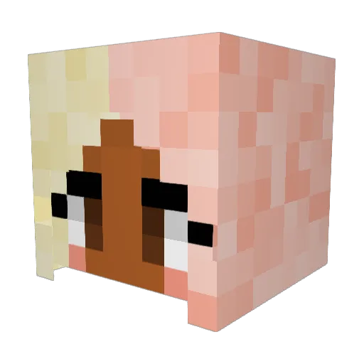 _Qwertzy_ Minecraft avatar head, 3D render
