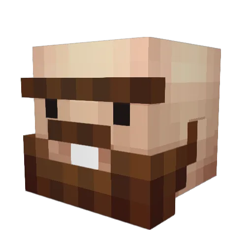 _R1y Minecraft avatar head, 3D render